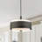 Bevil 4 - Light Dimmable Drum Chandelier