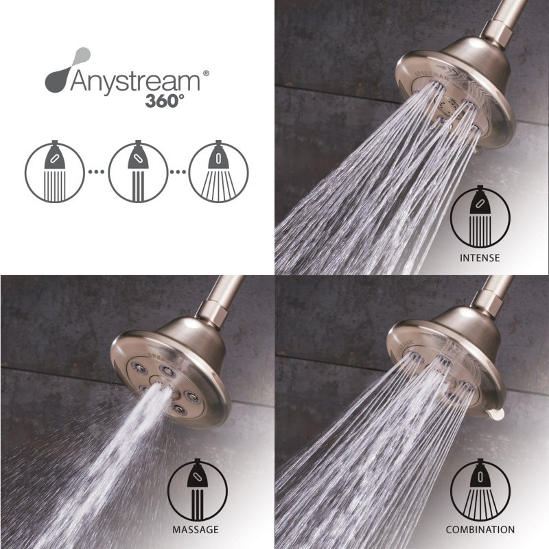 Alexandria Multi Function Adjustable Shower Head, Polished Chrome, 2.5 GPM