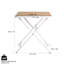Table pliante carrée, en polypropylène et en métal, pour une utilisation intérieure à l'extérieur, kaki, - stabilisée, aucune installation nécessaire, stable à l'extérieur, surface lisse