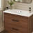 30"  Reddish Brown  Wall Mounting Bathroom Vanity, Soft Close  2 Drawer
