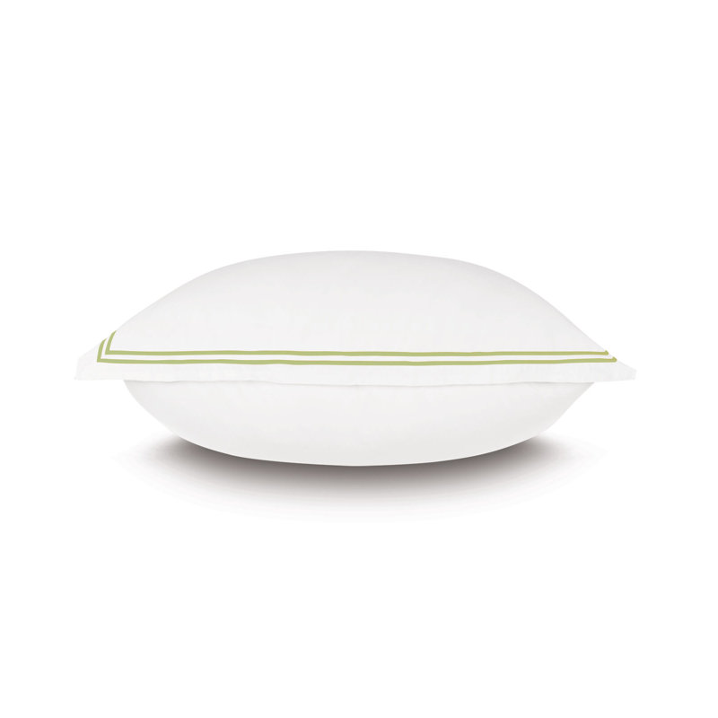 Enzo 100% Cotton Pillow Sham, White/Lime, Euro