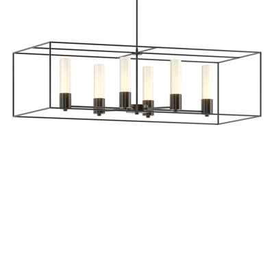 Luminaire suspendu linéaire à 6 lumières pour îlot de cuisine Portico