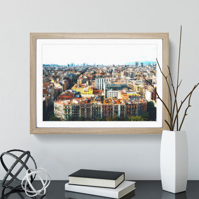Rooftops of Barcelona - Picture Frame Painting