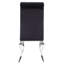 Ensemble de 2 chaises d'appoint noires et chromées à dossier serré
