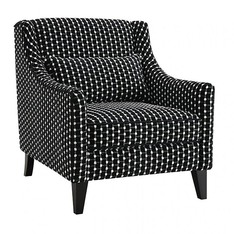 Fauteuil d'appoint Ilijan, Chenille noir