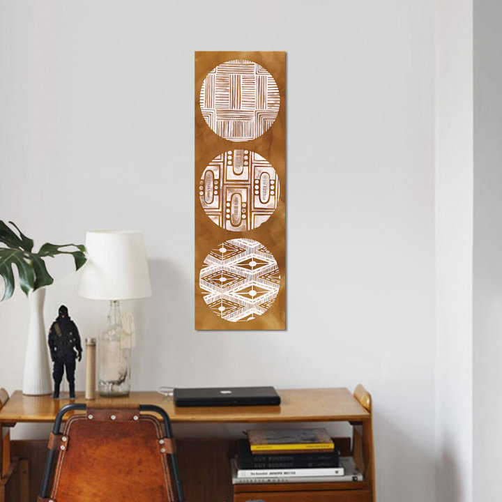 «Tribal Pattern II», impression sur toile, H 36 po x l 12 po x P 1,5 po, Toile tendue