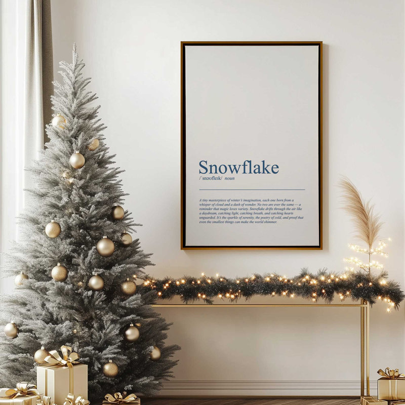 «The Wonders of Snowflakes», reproduction d'art sur toile, H 30,75 po x l 20,75 po, Or poli