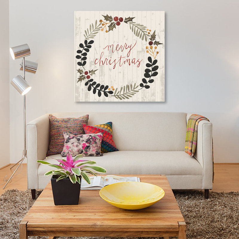 « christmas iii », reproduction d’art textuel sur toile, H 12 po x l 12 po x P 0,75 po, Toile tendue, Pas de tapis