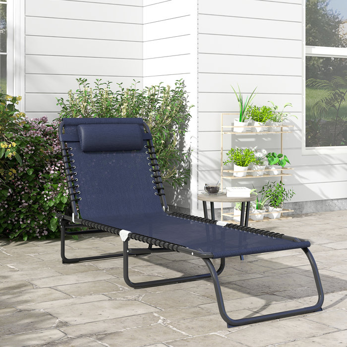 Arlmont & Co. Orsen Outdoor Metal Chaise Lounge | Wayfair