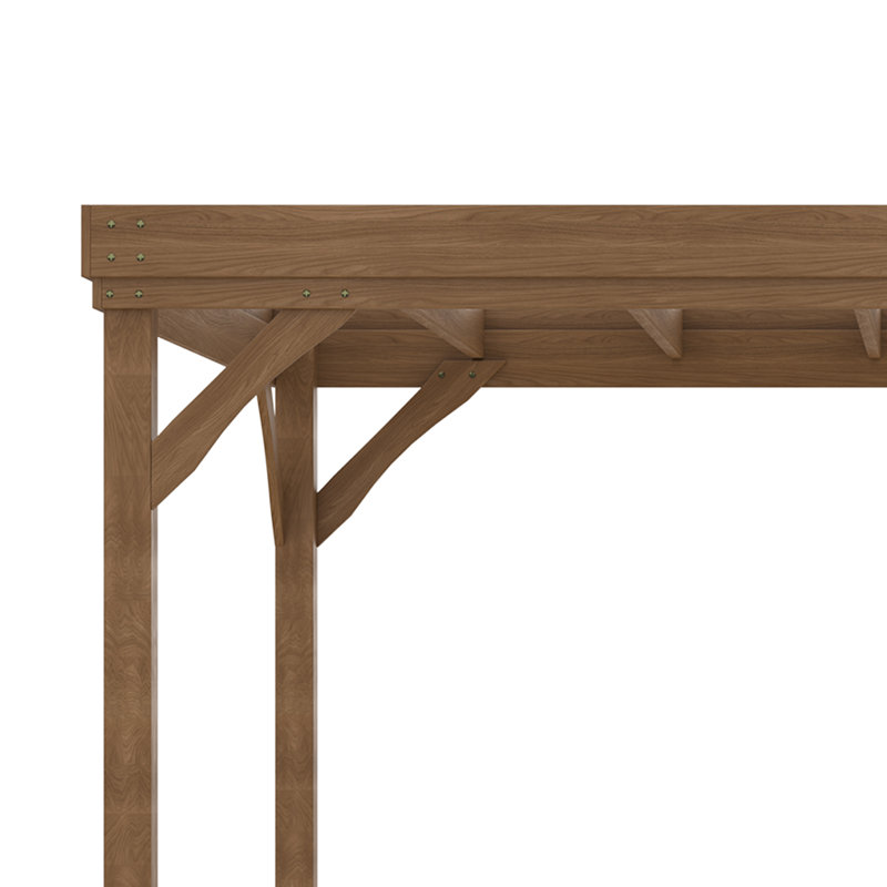 Pergola d'extérieur 10 pi x 12 pi Outsunny, Brun, L 120 po x P 144 po