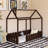 Wood Bed House Bed Frame With Fence-207616643-207616654