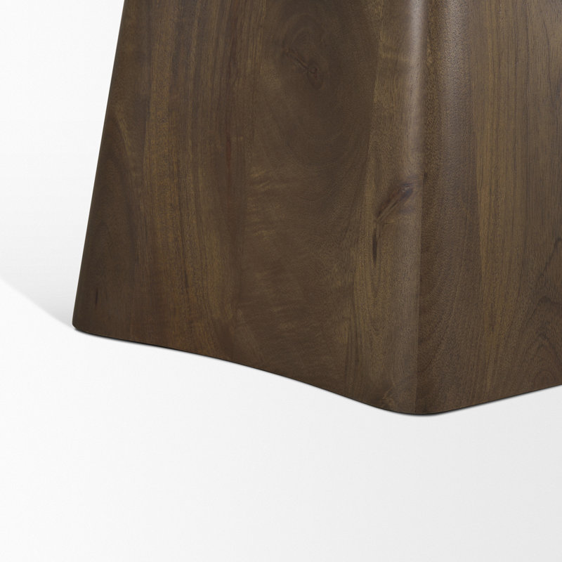 Jovani 48" Solid Light Brown Mango Wood Round Dining Table, 30"H x 48"L x 48"W, Dark Brown