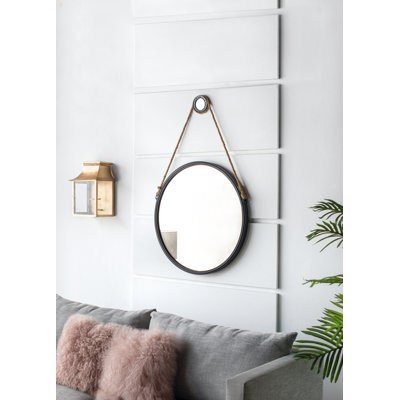 Miroir rond tendance On-Trend, décor industriel contemporain pour salle de bain