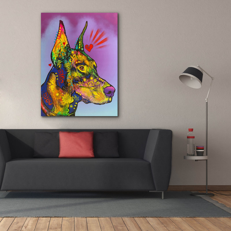 «At A Glance» par Dean Russo, art mural sur toile, H 54 po x l 40 po x P 1,5 po