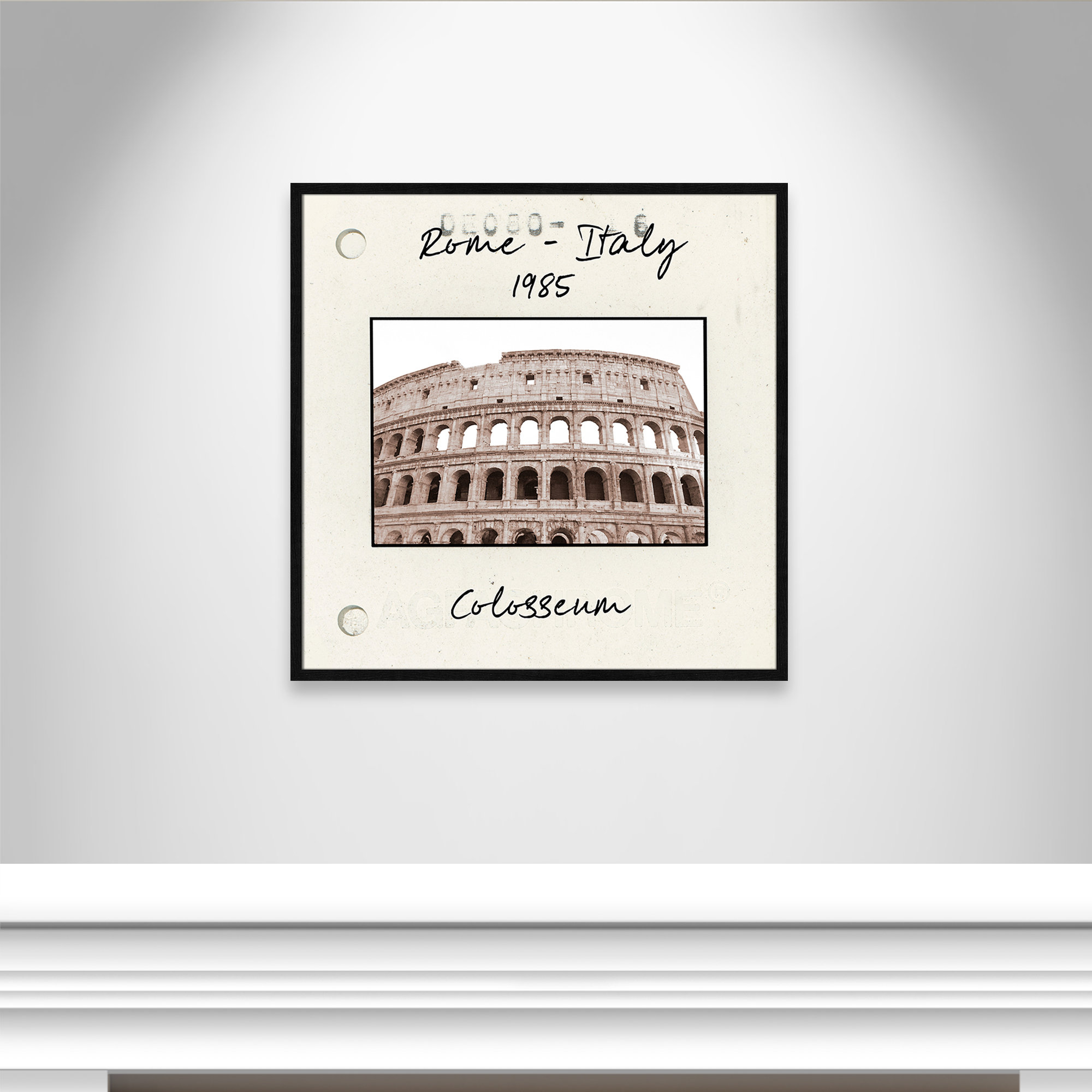 Rome, Italy - Colosseum Print by Natalie Carpentieri, 32" H x 32" W x 0.75" D, Black Single Picture Framed Paper