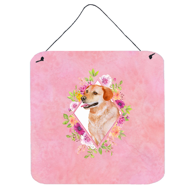 Décoration murale tzus et fleurs suspendues shih, Rose, Yorkshire Terrier n° 1