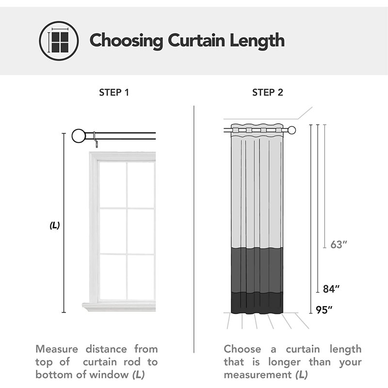 Borunda Room Darkening Curtain Single Panel, 52" W x 95" L, Navy Blue