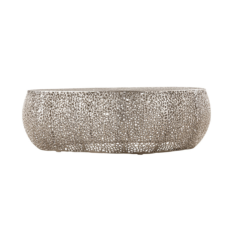 Oval Coffee Table(NJ Inventory), Silver