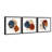 Sapphires and Rubies Triptych by Marmont Hill - 3 Piece Picture Frame Painting Set-918093169