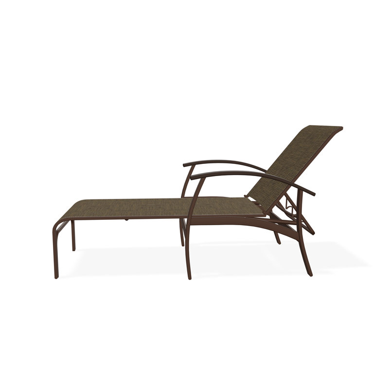 Chaise longue à quatre positions avec accoudoirs Belle Isle, Beacon taupe Sunbrella®, Kona