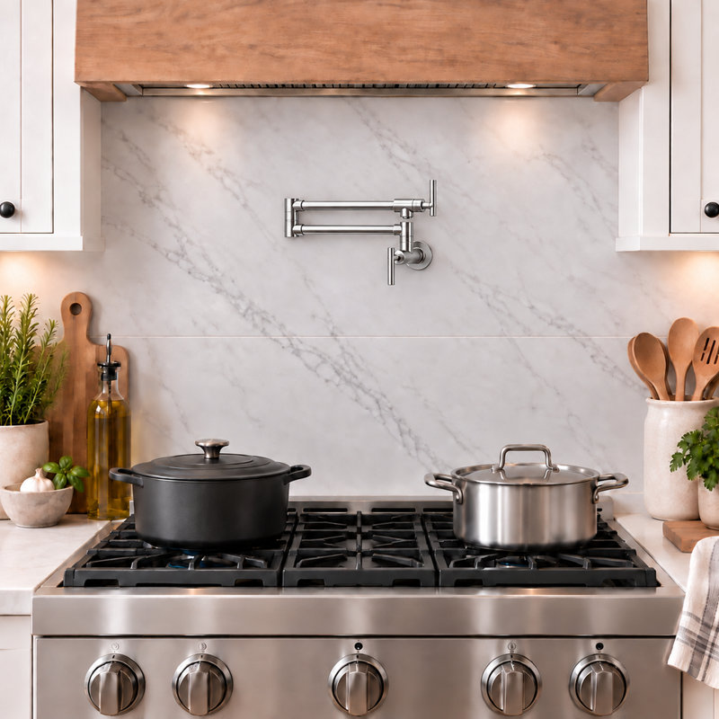 Wall Mounted Pot Filler, Chrome