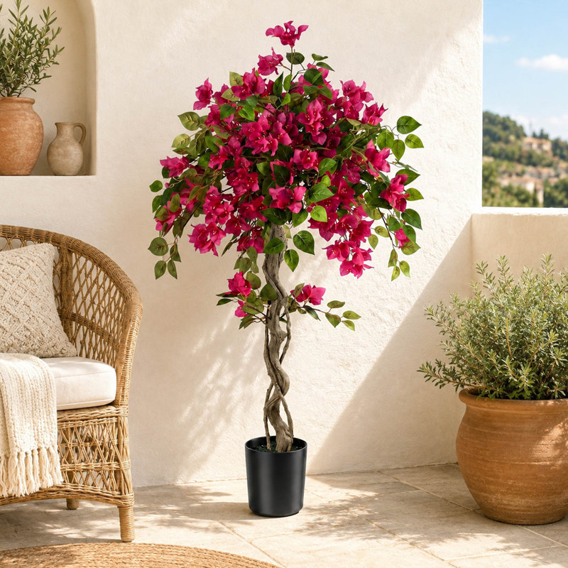 4 Ft UV Resistant Artificial Bougainvillea Tree