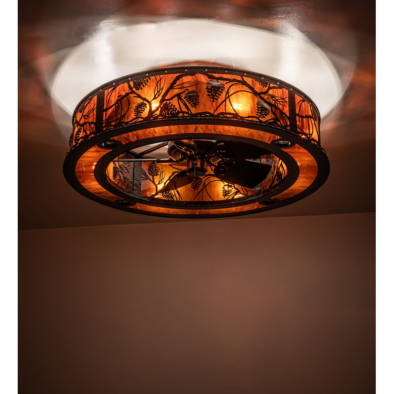 56" Wide Whispering Pines Chandel-Air, Copper Vein, 10" H x 48" W x 48" D