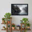 «Misty Coastal Cliff and Dark Green Trees», art mural sur toile-133050217