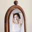 Miroir ovale en bois massif