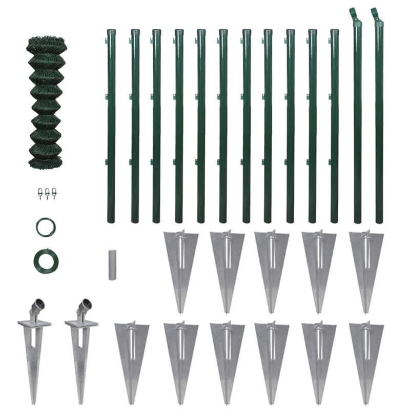 Mesh Fence Set, 150cm H x 2500cm W, Silver