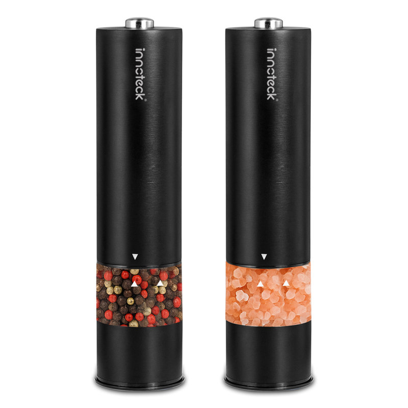 Brand Innoteck Essentials Battery Powered Salt & Pepper Mill Set, Black