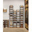 Vertical Shoe Rack, Shoe Shelves, Wood Shoe Organizer for Closet, Entryway, Shoe Tower for Small Spaces, Free Standing, Adjustable, with 2 Hooks-1994503924-1987207115