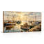 Tableau encadré sur toile « Port au coucher du soleil », 122 x 61 cm (48 x 24 pouces), lot de 1.-606698309
