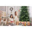 Arbre de Noël 7,5 pi en PVC + PE vert avec 2856 pointes - Arbre à charnières plein et luxueux avec support en métal-1676602941