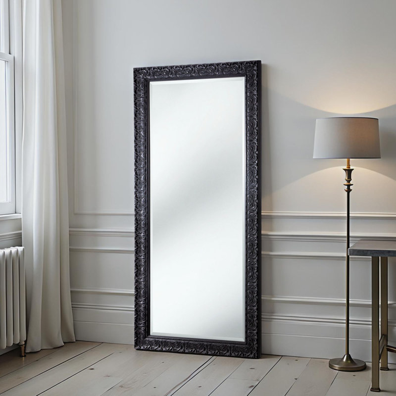 Rectangle Mirror, Black, 169 cm H x 77 cm W