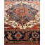 Tapis unique noué à la main Serapi - rouge, 8 pi 4 po x 9 pi 9 po