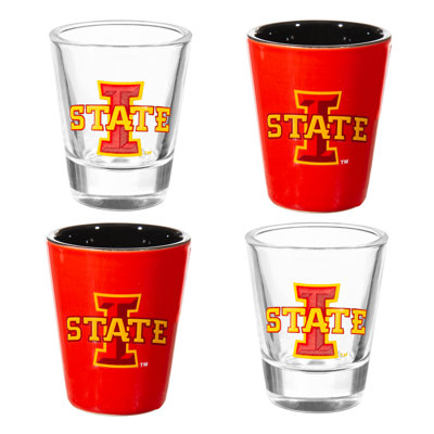 4 pièces en céramique et verre 2 oz Ensemble de tasses, Iowa State University