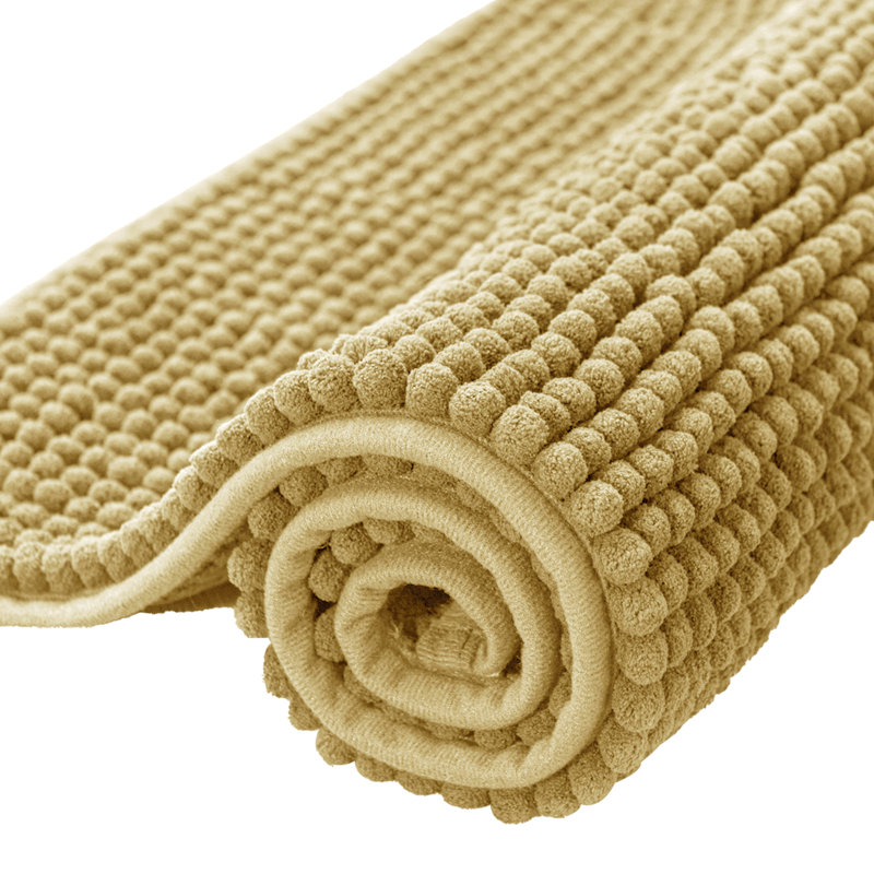 Tapis de bain rectangulaire antidérapant en polyester luxueux ultra doux et absorbant Luxury Chenille, L 16 po x L 24 po
