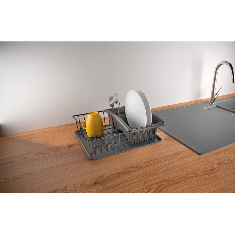 Aquatex Plus Lava Rinsing Basket With Cutlery Collector Black