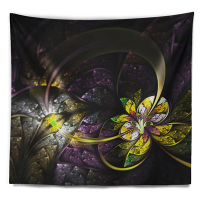 Tapisserie florale «Alien foncé»