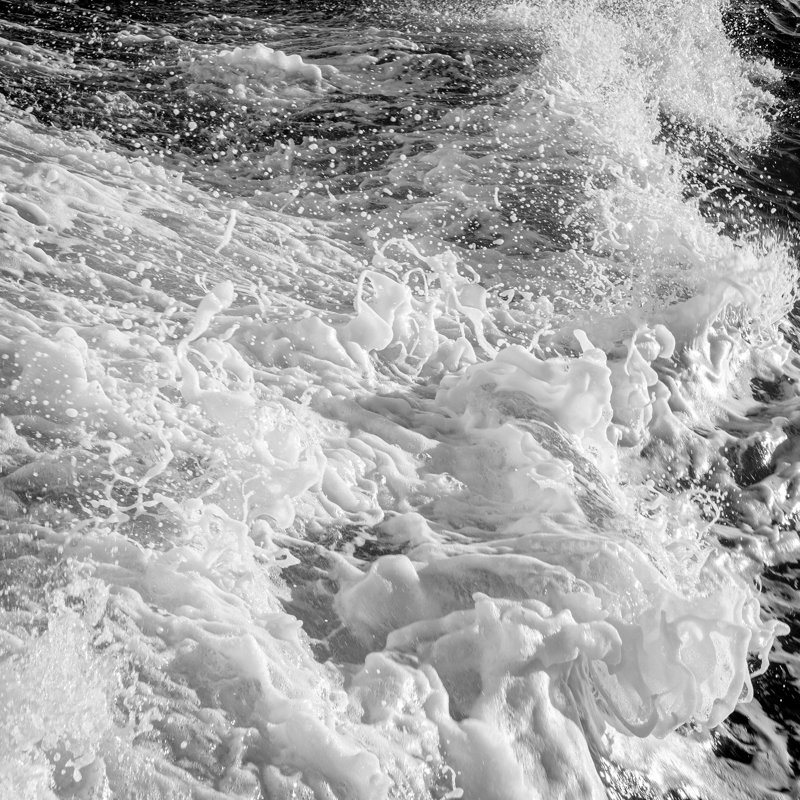 White Water - Picture Frame Photograph on Paper , 30" H x 30" W, White Framed