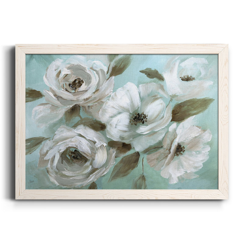 Jade Garden - Peinture sur toile encadrée, Toile blanche encadrée, H 37,5 po x l 27,5 po x P 1,5 po