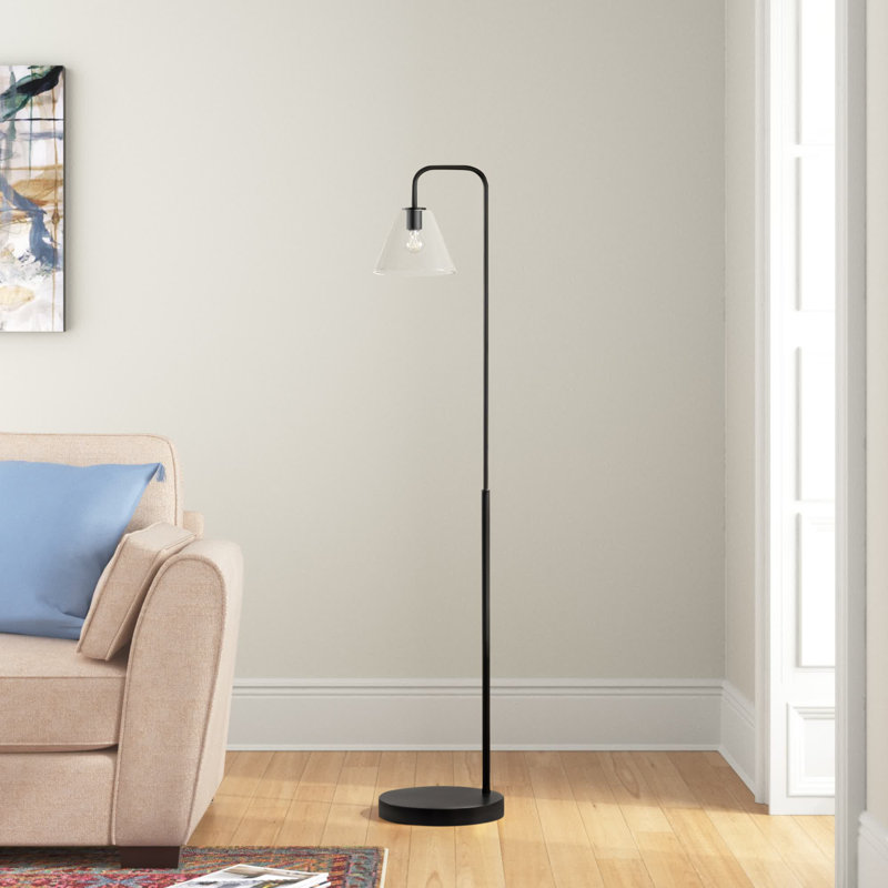 Lampe sur pied arquée 62 po Henderson, Bronze noirci, Clair