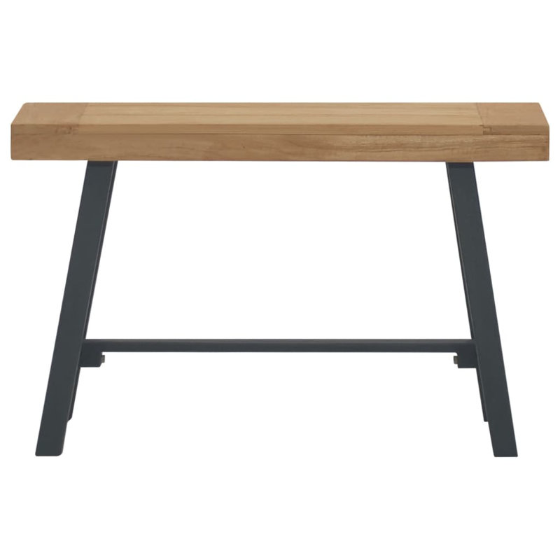 Charquita Solid Wood Bench, 19.7" H x 31.5" W x 11.8" D