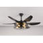 52-Inch Modern Black Ceiling Fan With Light And Remote Control (Bulb Not Included)