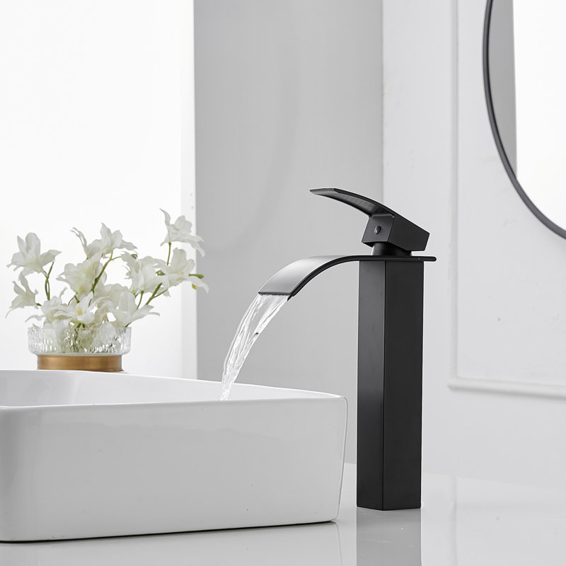 Vessel Sink Faucet Single-handle Bathroom Faucet with Drain Assembly, Black