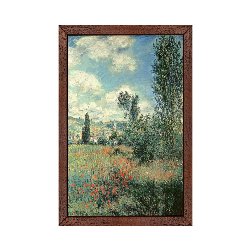 Path Through The Poppies, Ile Saint-Martin, Vetheuil, 1880 by Claude Monet - Painting on Canvas, 66.04 cm H x 45.72 cm W