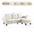 78'' Upholstered Sofa Couch With Movable Ottoman-833785854