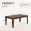 Table de salle à manger d'extérieur rectangulaire Planta 70 po (178 cm) de largeur en PEHD avec trou pour parasol-672675755