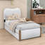 Lit plateforme tapissier en bois avec tête de lit simple et lit gigogne Jasontyler-1605067255